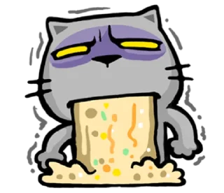 🤮-meow zhua zhua @noustiker, Telegram Sticker