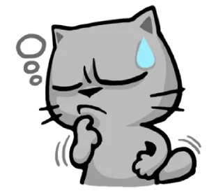 🤔-meow zhua zhua @noustiker, Telegram Sticker