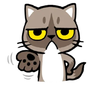 😒-meow zhua zhua @noustiker, Telegram Sticker