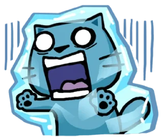 🥶-meow zhua zhua @noustiker, Telegram Sticker
