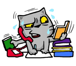 😓-meow zhua zhua @noustiker, Telegram Sticker