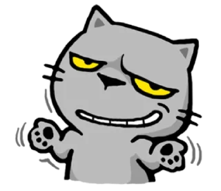 😏-meow zhua zhua @noustiker, Telegram Sticker