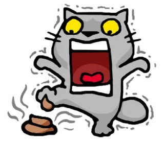😨-meow zhua zhua @noustiker, Telegram Sticker