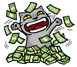 💸-meow zhua zhua @noustiker, Telegram Sticker