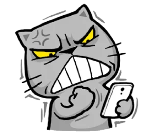 😠-meow zhua zhua @noustiker, Telegram Sticker