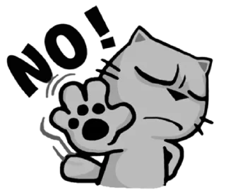 👎-meow zhua zhua @noustiker, Telegram Sticker