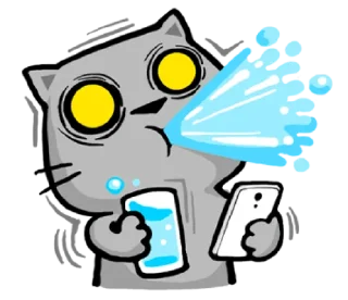 😱-meow zhua zhua @noustiker, Telegram Sticker