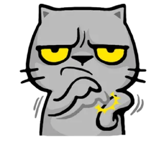 😏-meow zhua zhua @noustiker, Telegram Sticker