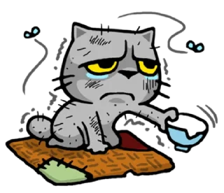 😢-meow zhua zhua @noustiker, Telegram Sticker