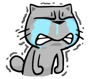 😭-meow zhua zhua @noustiker, Telegram Sticker