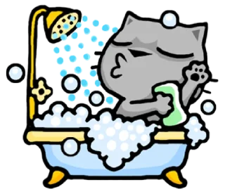🛁-meow zhua zhua @noustiker, Telegram Sticker