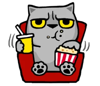 🍿-meow zhua zhua @noustiker, Telegram Sticker