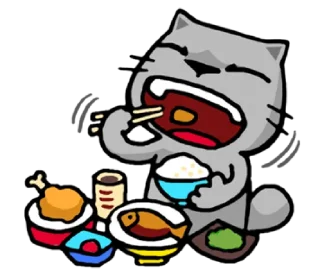 🍚-meow zhua zhua @noustiker, Telegram Sticker