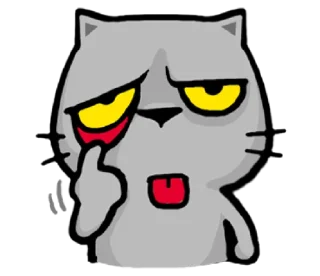 😜-meow zhua zhua @noustiker, Telegram Sticker
