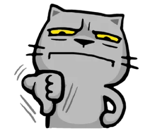 👎-meow zhua zhua @noustiker, Telegram Sticker