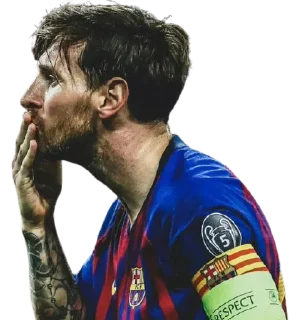 😘-Lionel Messi, Telegram Sticker