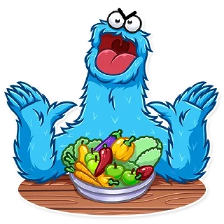 😠-Cookie Monster, Telegram Sticker