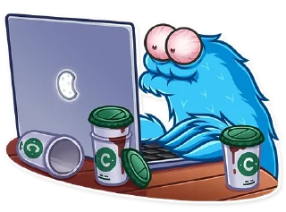 😪-Cookie Monster, Telegram Sticker