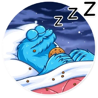 😴-Cookie Monster, Telegram Sticker