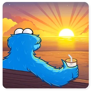 🌅-Cookie Monster, Telegram Sticker