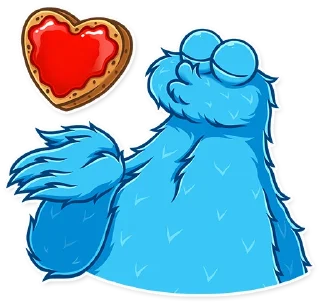 😘-Cookie Monster, Telegram Sticker
