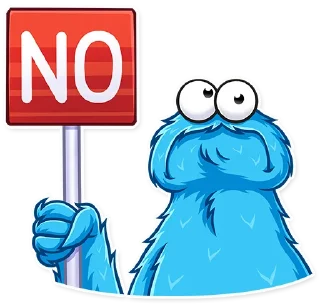 🙅‍♂️-Cookie Monster, Telegram Sticker