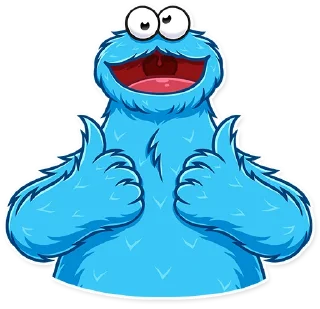 👍-Cookie Monster, Telegram Sticker