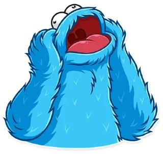 😩-Cookie Monster, Telegram Sticker