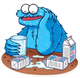 😨-Cookie Monster, Telegram Sticker