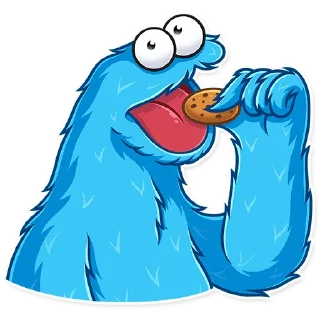 😮-Cookie Monster, Telegram Sticker