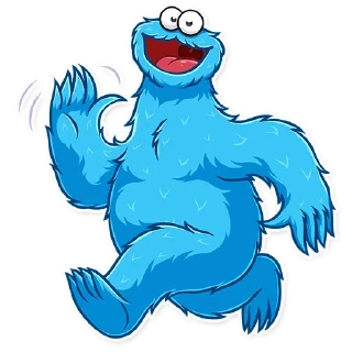 🏃‍♂️-Cookie Monster, Telegram Sticker