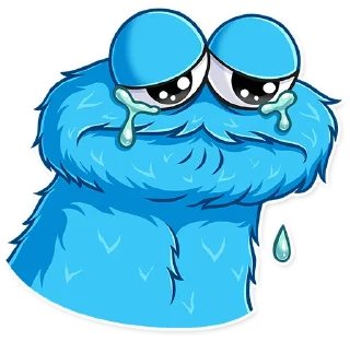 😭-Cookie Monster, Telegram Sticker