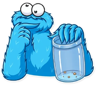 🤔-Cookie Monster, Telegram Sticker