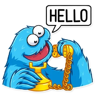 👋-Cookie Monster, Telegram Sticker