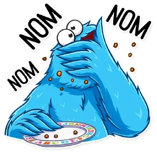 🤤-Cookie Monster, Telegram Sticker