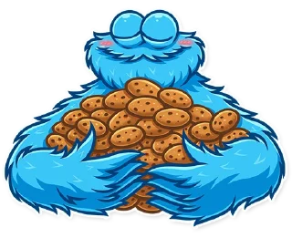 🤗-Cookie Monster, Telegram Sticker