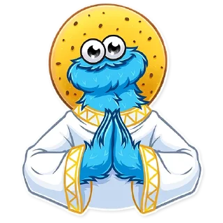 😇-Cookie Monster, Telegram Sticker
