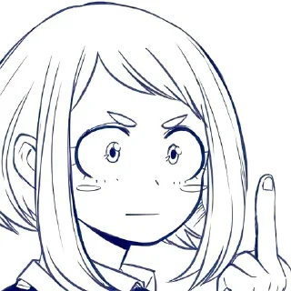 🖕-MHA-1 @Toji_sama, Telegram Sticker