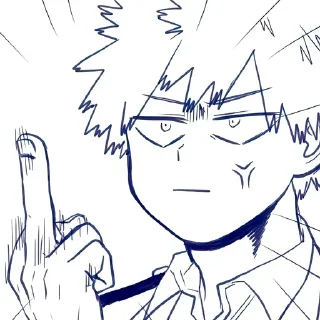 🖕-MHA-1 @Toji_sama, Telegram Sticker