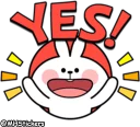 👍-Spoiled Rabbit Useful Talk, Telegram Sticker