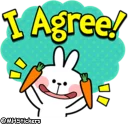 👍-Spoiled Rabbit Useful Talk, Telegram Sticker