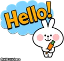 ✋-Spoiled Rabbit Useful Talk, Telegram Sticker
