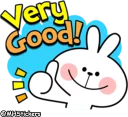 👍-Spoiled Rabbit Useful Talk, Telegram Sticker