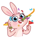 🥳-Mia Bunny, Telegram Sticker