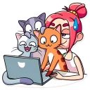😅-Mia Catlady, Telegram Sticker
