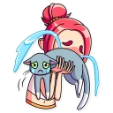 😭-Mia Catlady, Telegram Sticker