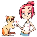 🙌-Mia Catlady, Telegram Sticker