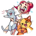 😂-Mia Catlady, Telegram Sticker