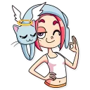 😇-Mia Catlady, Telegram Sticker