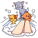 🛁-Mia Catlady, Telegram Sticker